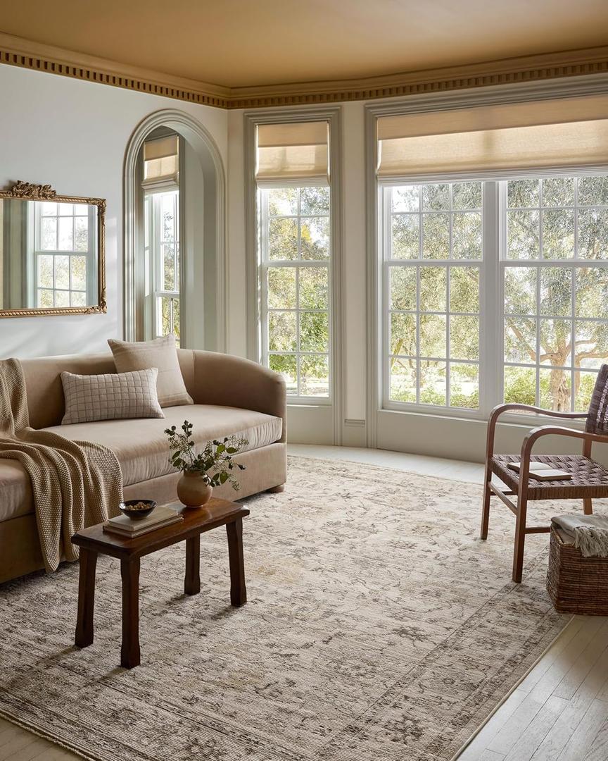 Loloi Magnolia Home by Joanna Gaines Pace Collection PAC-01 Natural/Stone 7'-10" x 10' Area Rug