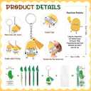 50 Set Employee Appreciation Gifts Bulk Inspirational Pickle Potato Pens and Keychains with Motivational Cards Positive Valentines Gift for Coworker Staff Office Party Favor