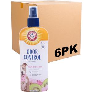Arm & Hammer Super Deodorizing Spray for Dogs | Best Odor Eliminating Spray for All Dogs & Puppies, Arm & Hammer Baking Soda Enhanced Dog Spray Kiwi Blossom Scent, 8 Oz Dog Spray (6 Pack)