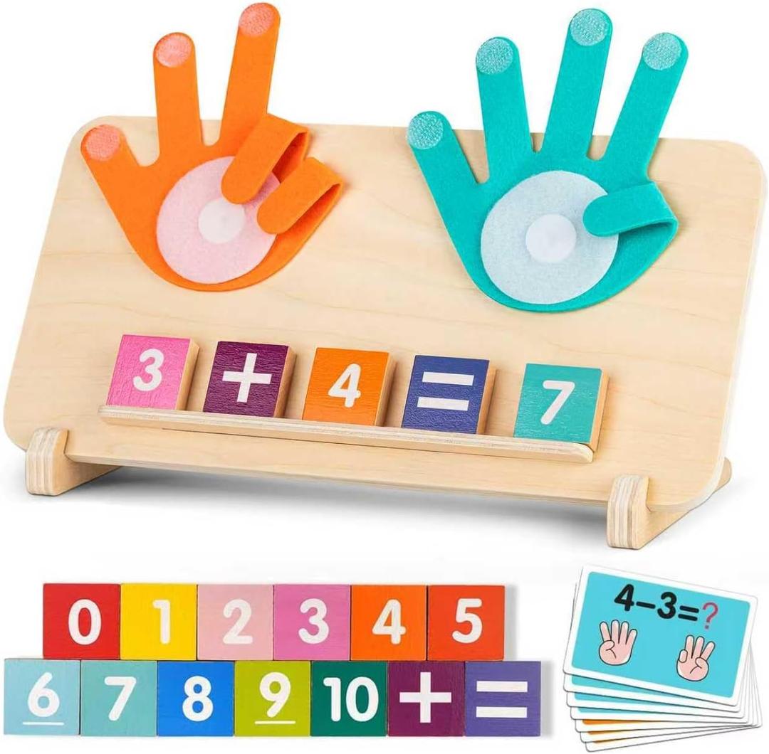 GUEETIC Preschool Learning Toys for Toddlers 3-4, Educational Math manipulatives Number Counting Blocks for Kids, Montessori Toys for 3-5 Year Old Boys Girls Birthday Gifts