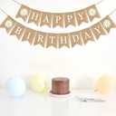 Daisy Themed Birthday Banner - Happy Spring Decoration with Flowers for Fireplace Mantle