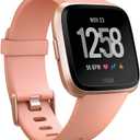 Fitbit Versa Smart Watch, Peach/Rose Gold Aluminium, One Size (S & L Bands Included)