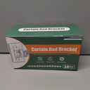 No Drill Curtain Rod Holders, Heavy Duty Self Adhesive Curtain Brackets Hooks, Adjustable Nail-Free Stick on Wall Hangers for Bathroom, Bedroom, Kitchen and Livingroom (14 Pack)