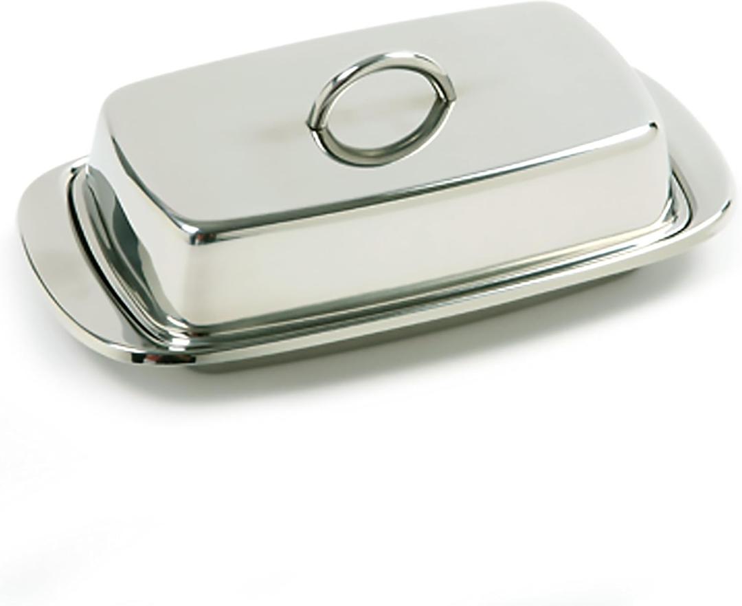 Norpro Stainless Steel Double Covered Butter Dish