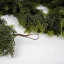 6FT Real Touch Cedar Garland - Artificial Christmas Garland Fake Green Faux Thick and Lush Pine Needles Garlands for Table Fireplace Mantle Holiday Home Indoor Outdoor Decor