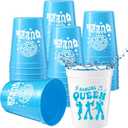 Yungyan 16 Pcs Dancing Queen Bachelorette Party Cups 16 Oz Reusable Blue White Disco Ball Bachelorette Plastic Cups for Bride Bridesmaids Bridal Shower Engagement Party Supplies Decorations