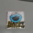 Blue Glitter Birthday Party Cartoon Decorations Supplies - Monster Happy Birthday Cake Topper - Cookie Theme Decor for Baby Shower - Cake Decoration for Girls or Boys