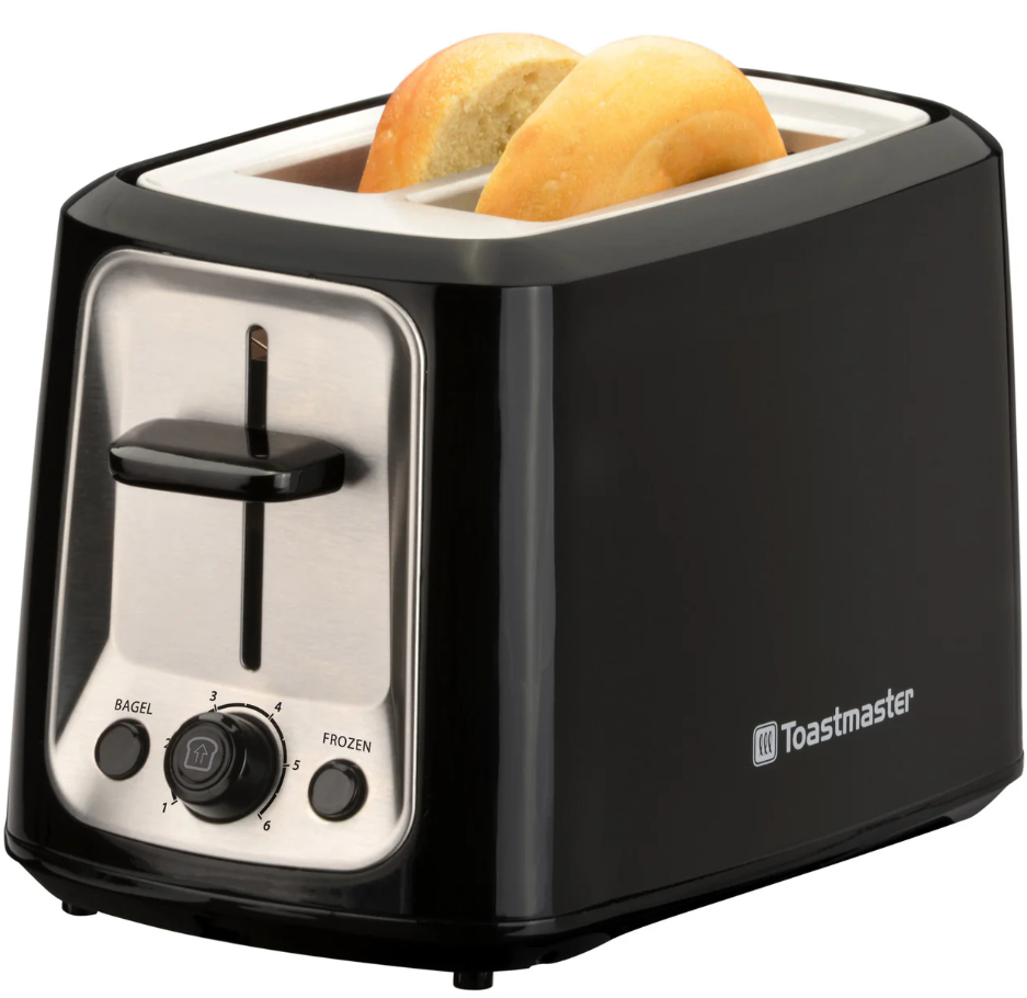 Toastmaster 2-Slice Toaster Black with Stainless