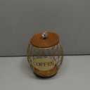 Coffee Pod Basket Holder Metal Coffee Pod Storage Basket with Dust Cover Hollow Design Coffee Pod Storage Container Large Capacity Sturdy Coffee Pod Organizer (golden)