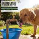 Qinyoung 1 Pack Automatic Dog Faucet Waterers, 3/4" Lick-Activated Dog Water Fountain Hose Spigot Attachment with Anti-Leak Tape for Dogs, Livestock