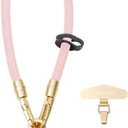 Anti-Slip Phone Wrist Strap - Universal Secure Hand Holder for iPhone 17/16/15, Samsung Galaxy S23/S24, Motorola, Pixel. Detachable Metal Hook, 11.8" Pink Nylon Rope, Prevents Drops & Frees Hands