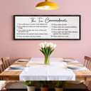 The Ten Commandments Rustic Bible Verse Framed Wall Art, 32X12 Positive Religious Christian Saying Sign for God Jesus Christ Prayer, Vintage Horizontal Holy Inspirational Catholic Scripture Decor