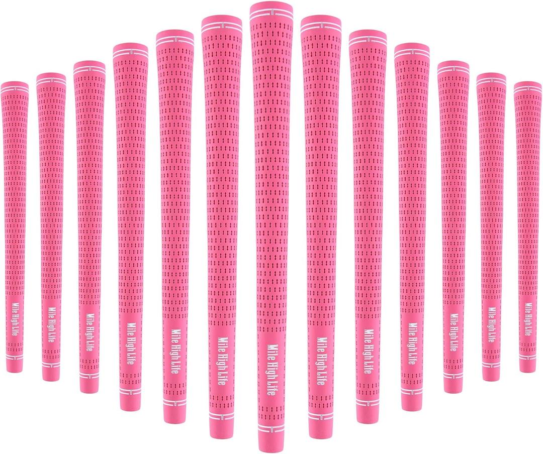 Mile High Life Golf Grips | Standard Golf Club Grips | 3 Pack or 13 Pack Golf Grips Bundle | Anti-slip Rubber Golf Grip for Men, Women, Juniors