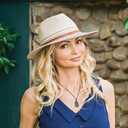 Wallaroo Womens Petite Kristy Fedora (Ivory/Stone, Small) UPF 50+ UV Sun Protection, Packable, Adjustable, Small Size Fedora Sun Hat for Travel, Hiking, Outdoor Adventures | Year Round (Beige)