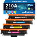210A Toner Cartridges 4 Pack (with Chip) Compatible Replacement for HP 210A 210X for Color Laserjet Pro MFP 4301fdw 4301fdn Pro 4201dw 4201dn Series Printer Ink W2100A W2100X High Yield (BCMY, 4-Pack)