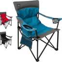 Northroad Foldable Camping Chair Heavy-Duty Outdoor Folding Chair Support Up to 300lbs for Hiking, Picnics, Patio, Beach, Fishing (Blue)