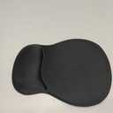 2 Pack Ergonomic Mouse Pad with Wrist Rest Support, Mousepad with Comfortable Gel Wrist Rest Support and Lycra Cloth,for Easy Typing Pain Relief Durable and Easy to Clean,Black