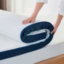4.5 Inch Queen Memory Foam Mattress Topper, Mattress Pad Cover for Hard Bed, Soft Fluffy & Pressure Relief
