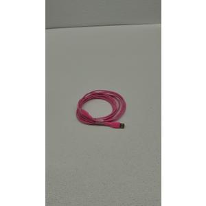 LAX Gadgets USB A to Lightning Cable - Apple MFI Certified Lightning Cable for iPhones, iPads, and iPods - Durable Nylon Braided Fast Charging Cable - High Data Sync - 10 Ft - Pink Ribbon