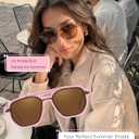 SODQW Tangle Free Aviator Sunglasses for Women Polarized Square Frame With UV400 Protection Sun Glasses for Driving