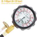 BETOOLL 0-140PSI Fuel Injector Injection Pump Pressure Tester Gauge Kit Car Tools (Master)