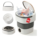 Portable Washing Machine - 20L Mini Foldable Washer with Spin Basket, 3 Cleaning Modes & Deep Cleaning for Small Clothes, Collapsible Laundry for Apartment, Home, Hotel and Travel (Gray)
