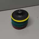 Kichwit 5 Inch Drill Powered Brush Tile Scrubber Scouring Pads, 2 Different Stiffness, 5-Inch Pad Holder with 6 Scrubbing Pads, Cleans Large Flat Areas Perfectly (Drill NOT Included)