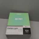 JOLLY PARTY [100 Sets] 12 oz Paper Coffee Cups, Disposable Coffee Cups with Lids, Sleeves and Straws, Hot Cold Beverage Drinking Cup for Water, Coffee or Tea, To-Go Cup Suitable for Office and Travel