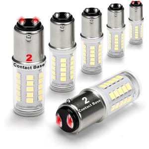 12V Low Voltage BA15D LED Bulbs 5W 500lm,Double Contact Bayonet 1142 1076 1130 1176 1075 S8 90 1004 Bright White 6000K for RV Camper Trailer Boat Marine Trunk Interior Landscape Anchor Lights,5Pack