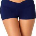 Anne Cole Womens Twist Front Shorty (Medium, Navy)