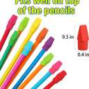 Cap Erasers for Pencils Pulk - Pencil Top Erasers Cap Erasers Toppers for Latex Free Assorted Colors School Supplies for Teachers Sudents Classroom Home and Office (500) (Red)