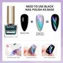 9D Magnetic Nail Polish Set, Cat Eye Nail Polish Non Gel with Magnet, Multi-Color Holographic Glitter Cateye Nail Lacquer Quick Dry High Glossy DIY Salon Gift for Women Girl
