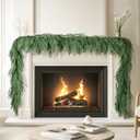2 Pcs 6FT Norfolk Pine Garland (12FT Total): Real Touch Artificial Christmas Greenery with 120 Branches, Premium Decor for Mantle, Table, Wall, Indoor/Outdoor(Dark Green)