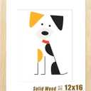 LUCKYLIFE 12x16 Picture Frame Natural Solid Wooden Photo Frames Diamond Art Painting for Wall, Display 8.5x11 with Mat or 12x16 Without Mat, 1 Pack