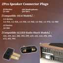 2 Pin Black Speaker Cable, 1 Inch, 2 Count, Male-to-Male, Compatible with Pioneer, Akai, Allied Radio Shack Receivers
