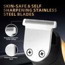 Beard Trimmer for Men, Rechargeable Men's Hair Trimmer for Mustache, Electric Razor & Body Grooming Kit for Beard, Face, Groin & Manscaping, Birthday Valentines Ideal Gift for Men