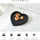 Coffee Table Tray, Home Decor Heart Shaped Tray, Concrete Black Coffee Table Decor Trays, Serving Decorative Trays for Dining Table
