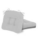 YUNLUYE D-Shaped Chair Cushions, 4" Thick Dining Chair Pads Machine-Washable, Seat Cushions for Chair 18" x 18", Set of 6 18-Grey-6