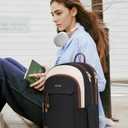 LOVEVOOK Laptop Backpack for Women, 15.6 inch Waterproof College Backpack Woman with Laptop Compartment Computer Bag Travel Backpack Purse, Large Black Computer Daypack for Work Casual