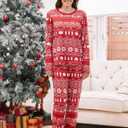 PATPAT Christmas Family Matching Pajama Sets Includes Christmas Socks - Perfect for Family Photos & Holiday Celebrations (White, XXL)