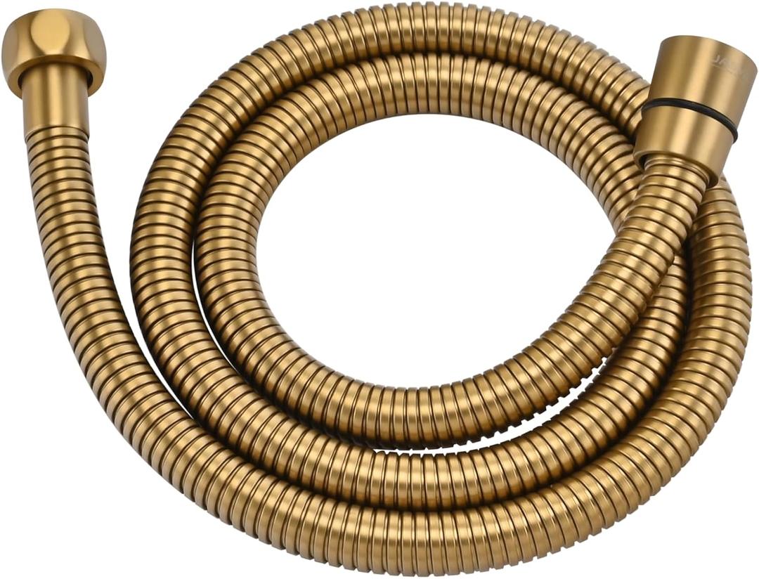 39 Inches High Pressure Bidet Hose Short Gold Shower Hose Extra Long 304 Stainless Steel Rv Hand Held Showerhead Hoses, Anti Winding Interface Shower Faucet Hoses Replacement