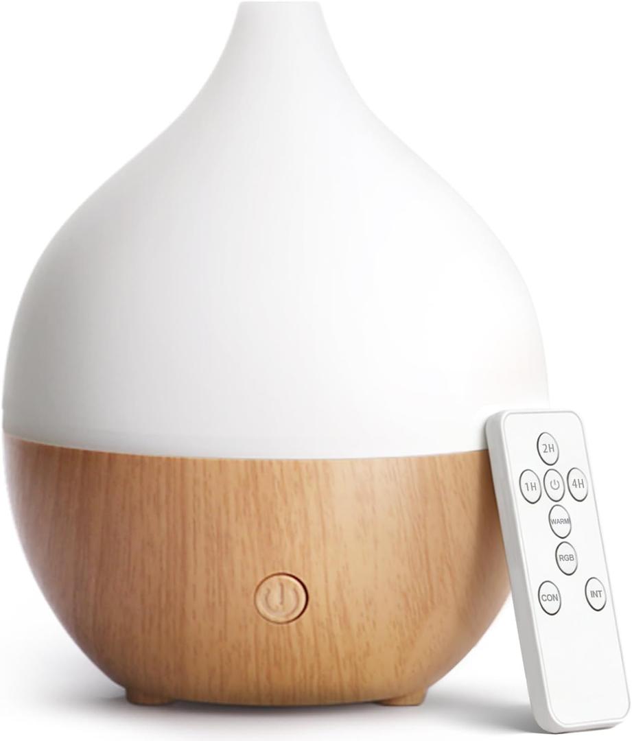 SALKING Essential Oil Diffuser with Remote Control, 100ml Small Aromatherapy Diffuser for Essential Oils, 2 Mist Modes Ultrasonic Diffusers, Cool Mist Humidifier with Timer, for Office Home