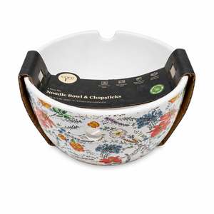 Noodle Bowl Red Floral, 2.7 cups