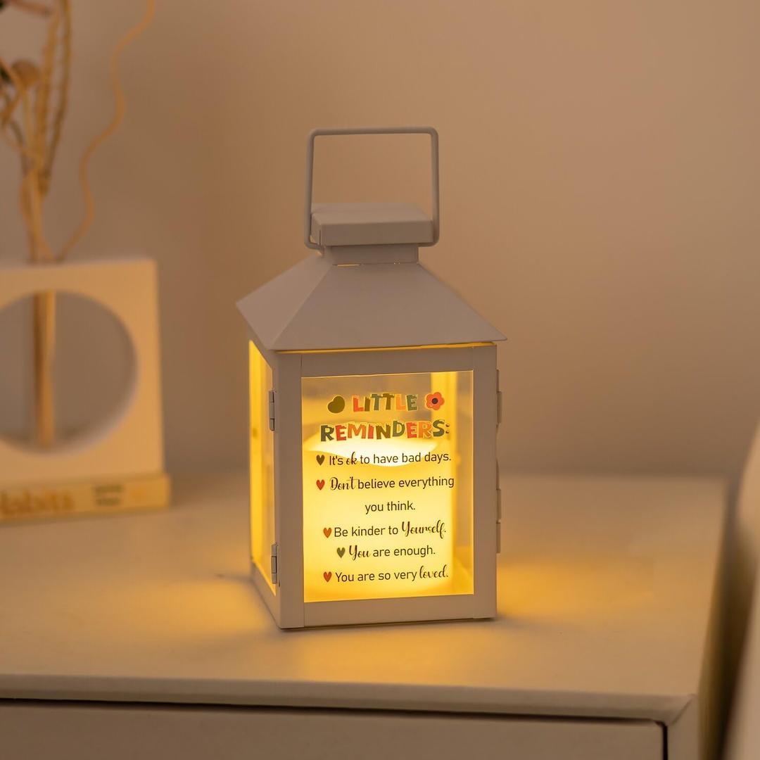 Encouragement Gifts Lantern for Women: Inspirational Birthday Gifts for Friend Cute Office Desk Accessories Supplies Essentials Emotional Support
