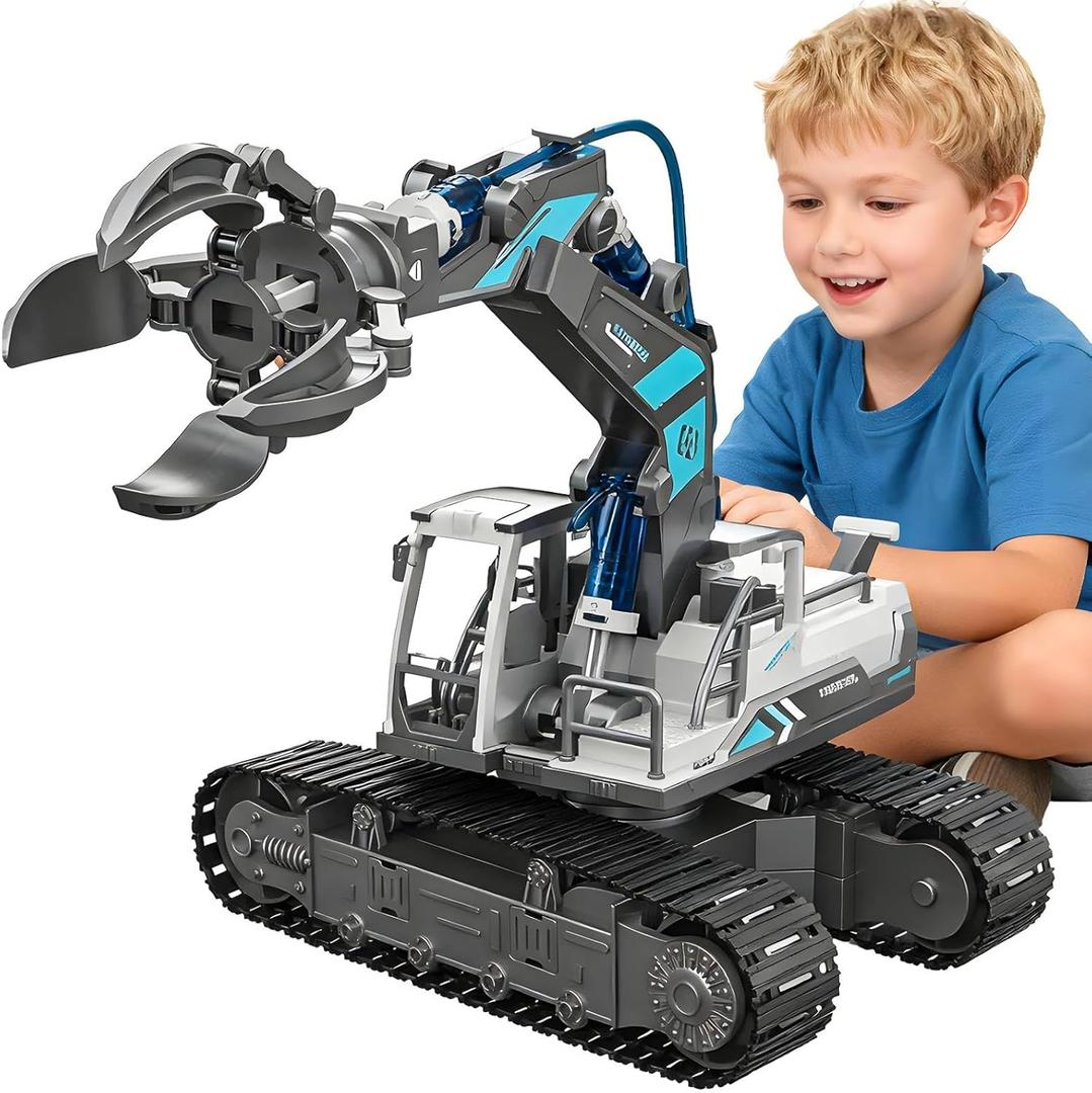SMILESSKIDDO Science Kits for Kids Age 8-12 - 137 Pcs STEM Toys for Ages 8-13 with Hydraulic Grab, Teen Boys Gift Ideas Crane Toy, Teenage Engineering Kit Construction Vehicle Toys