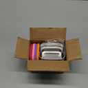 4 Pack Stainless Steel Snack Containers with Lids Set, 10oz Rectangular Easy Open Leakproof Reusable Snack Box Container for Lunch, Small Lunch Food Containers for Meal Prep, Salad Dressing To Go