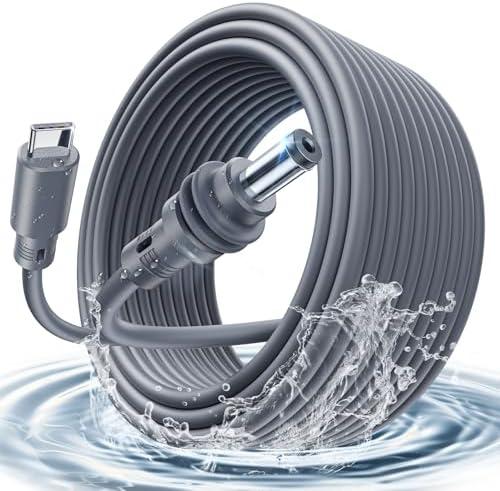 Starlink Mini Cable 16.4FT/5M PD100W Starlink Mini USB C to DC Power Cable Accessories Waterproof 18AWG for Outdoor Travel Work with 100W or 20V PD Source Durable