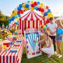 Fulmoon Large Disk Drop Game with 10 Disks and 60 Balloons Fun Carnival Game Circus Theme Party Games 30 x 18 Inch Acrylic Family Board Games for Carnival Decorations Birthday Supplies Activities