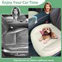 2 Pack Leather Front Car Seat Cover Bottom Only, Anti-slip Padded Seat Cushion, Full Wrap Seat Protector with Storage Function Universal Fit for Most Cars, SUV, Pick-up Trucks (Light Beige)