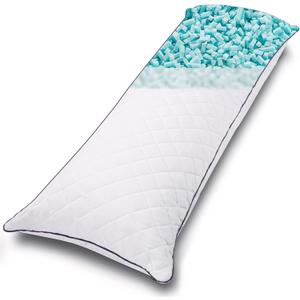 1 MIDDLE ONE Body Pillow, Memory Foam Body Pillows for Adults Sleeping, Long Pillow for Bed, Big Large Firm Full Body Pillow for Side Sleeper, 20x60 Inch (White)